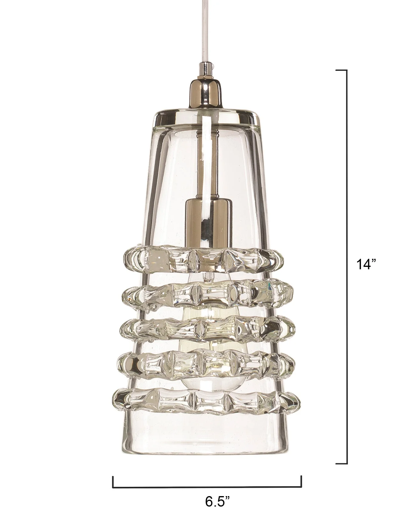 Ribbon Pendant Clear - Image 4